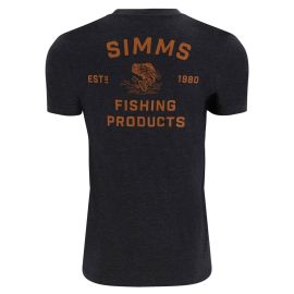 Simms Stacked Bass T-Shirt, charcoal heather