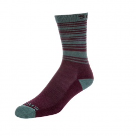 Simms Womens Merino Lightweight Hiker Socks, garnet