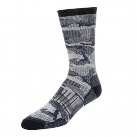 Simms Womens Merino Midweight Hiker Socks, hex flo camo admiral