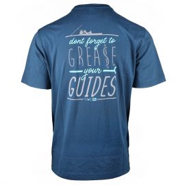 Skinny Water Grease Your Guides Tee, prussion blue