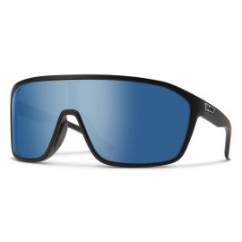 Occhiali polar Smith Optics Boomtown Matte Black Polarized Sunglasses, blue mirror