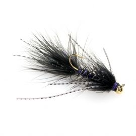 Tungsten Off Bead Bugger, schwarz, Streamer, Fliegenfischen, Forellen