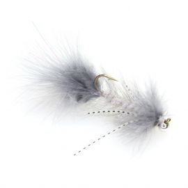 Tungsten Off Bead Bugger, grigio, Pesca a mosca, Trota