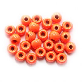 Tungsten Beads Fluorescent painted, orange