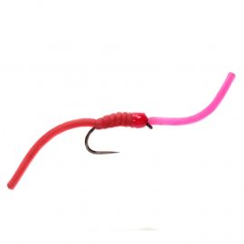 Fulling Mill Two Tone Wiggly Worm, barbless