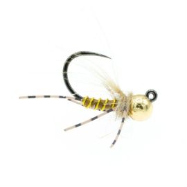 Umpqua Sweetmeat Yellow Sally Tungsten Jig Steinfliegen Nymphe für Äsche und Forelle
