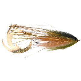 Vision Pike Dragontail Skitmoert Hechtstreamer mit schwarzem Rücken, kupferfarbenen Flanken, olivfarbenem Bauch, goldenem Flash und goldenem Dragontail