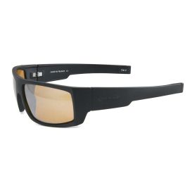 Vision Salora Polarized Sunglasses: Hochwertige Angelbrille mit bernsteinfarbenen Flashflite Amber Linsen für optimalen Kontrast und Blendfreies Sehen. Seitenansicht mit den Bügeln der Brille