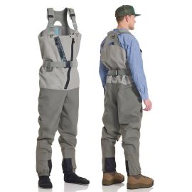 Vision Scout Pro Zip Wathose in zweifarbigem Design mit markantem TiZip MasterSeal 10 Frontreißverschluss und Airprene-Trägersystem.