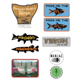 Vision Fly Fishing Stickers, Aufkeber Fliegenfischen Schnurkorb