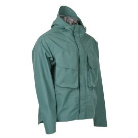 Vision Vector Watjacke in Mallard Green mit großen Brusttaschen und technischer Kapuze.