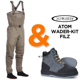Vision Atom Wading Kit (Waders + Wading Boots) FELT