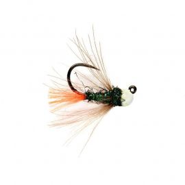 White Bead Red Tag Jig, widerhakenlos