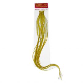 Whiting 100's Dry Fly Saddle, White Dyed Golden Olive